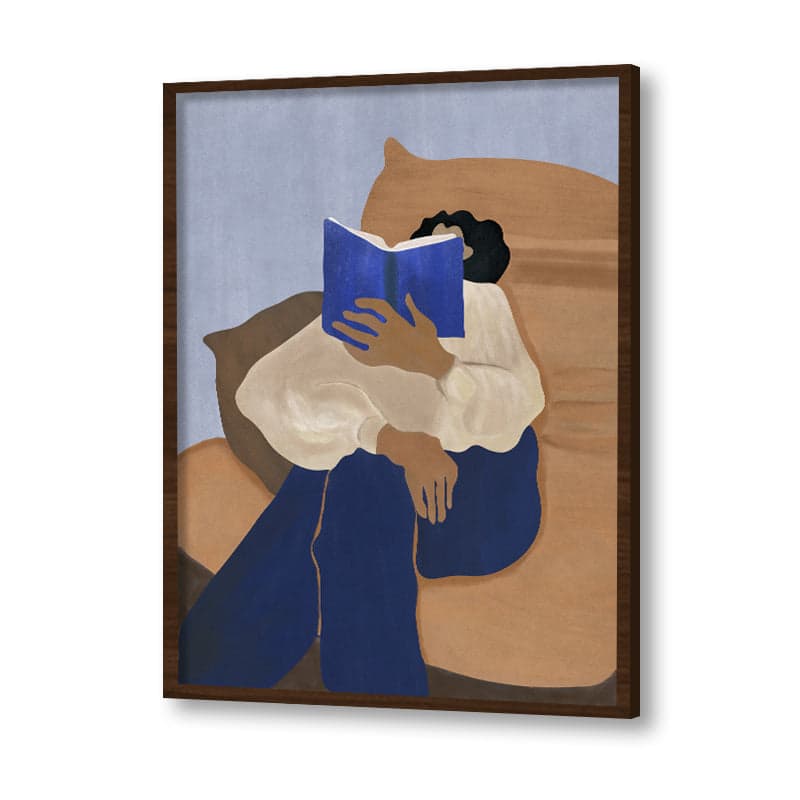 Book Worm 1 Scandinavian Canvas Wall Art Print preview 6