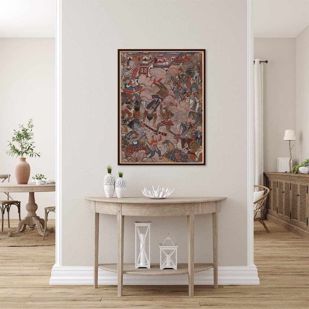 Battle of Mazandaran Masterpiece Famous Painting Artwork Canvas Print for Wall preview 2