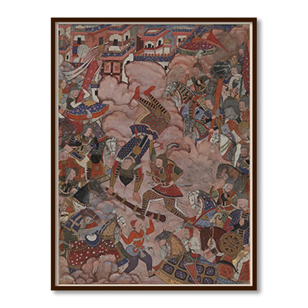 Battle of Mazandaran Masterpiece Famous Painting Artwork Canvas Print for Wall
